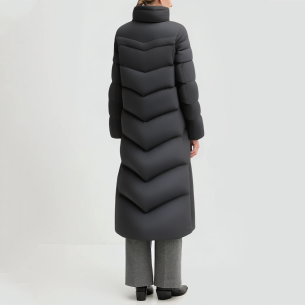 Stand-collar down-filled parka