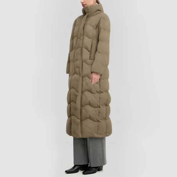 High-neck goose down puffer jacket