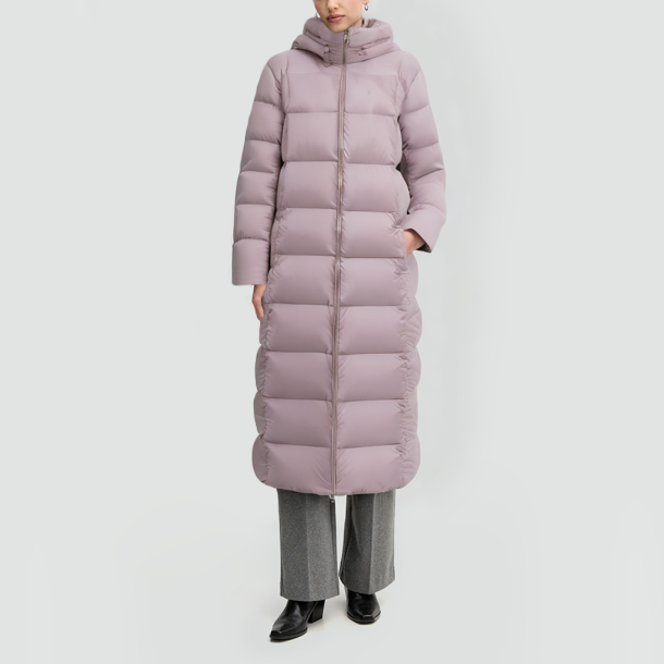 Lavender puffer jacket with goose down filling