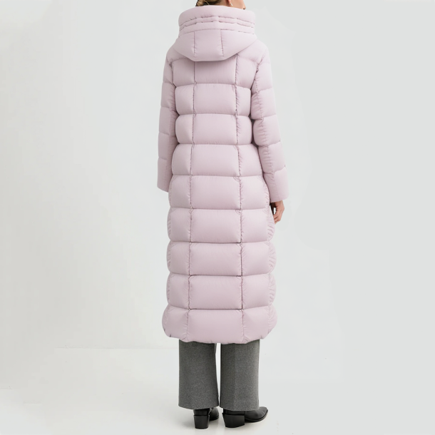 Lavender puffer jacket with goose down filling