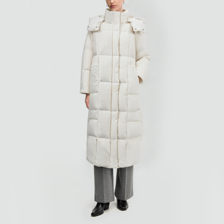 Beige puffer jacket women's winter jacket