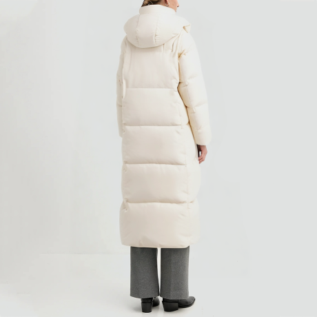 Beige puffer jacket women's winter jacket