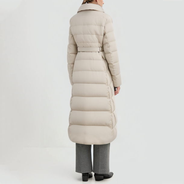 Long-length windproof goose down jacket