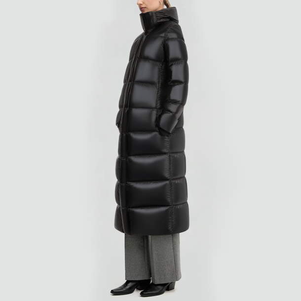 Women's oversized down-filled long parka coat