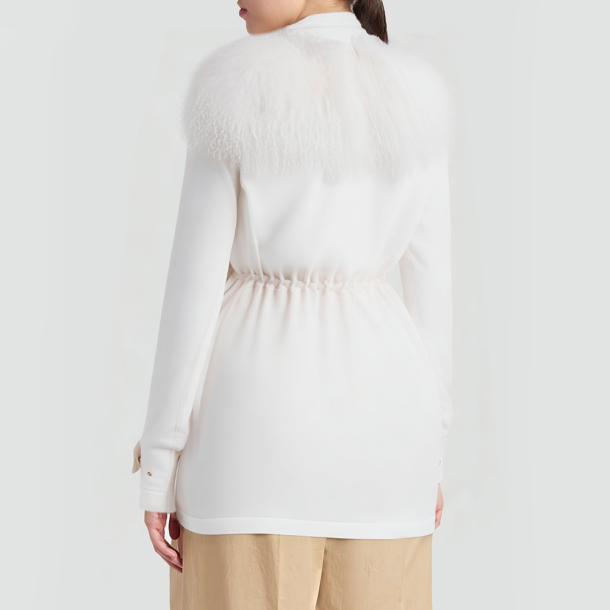 Luxurious detachable fox fur down jacket