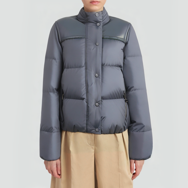 Women's down-filled short puffer jacket