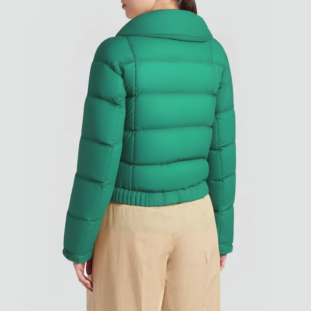 Short women's down parka jacket