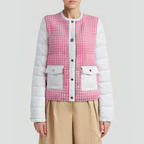 Women's short-cut nylon down jacket