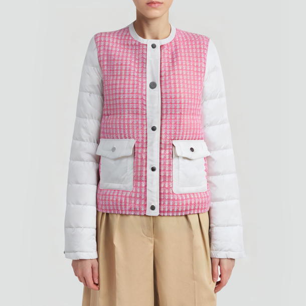 Women's short-cut nylon down jacket