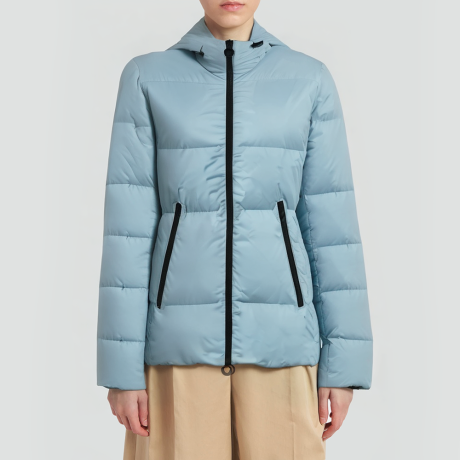Light blue down puffer jacket