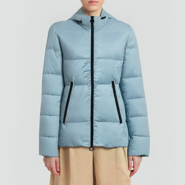 Light blue down puffer jacket