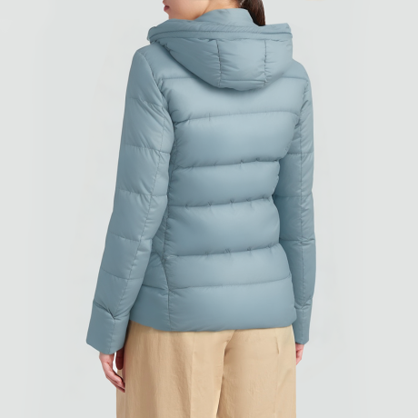 Light blue down puffer jacket