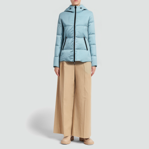 Light blue down puffer jacket